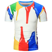 Custom Round Neck T Shirt Men 100% Cotton Printing